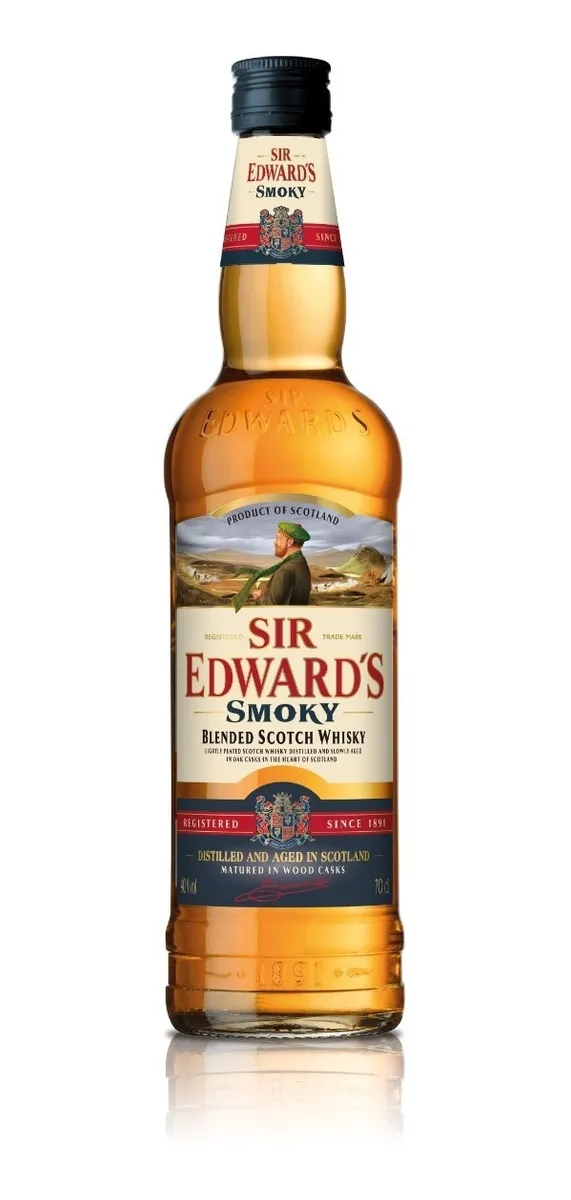 WHISKY SCOTCH BLEND SIR EDWARDS SMOKY X 700 CC
