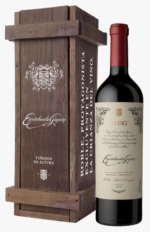 ESTUCHE MADERA MEG MIGUEL ESCORIHUELA GASCON X 1 X 750 CC