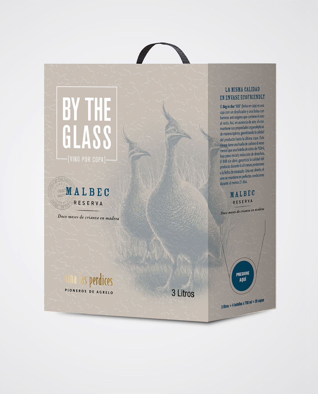 LAS PERDICES BAG IN BOX BY THE GLASS RESERVA  MALBEC X 3000 CC